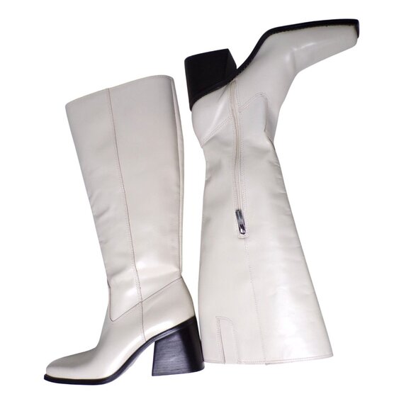 🆕 VINCE CAMUTO Sangeti 2 Wide Calf Tall Knee High Boot 8 Off-White - Picture 15 of 16